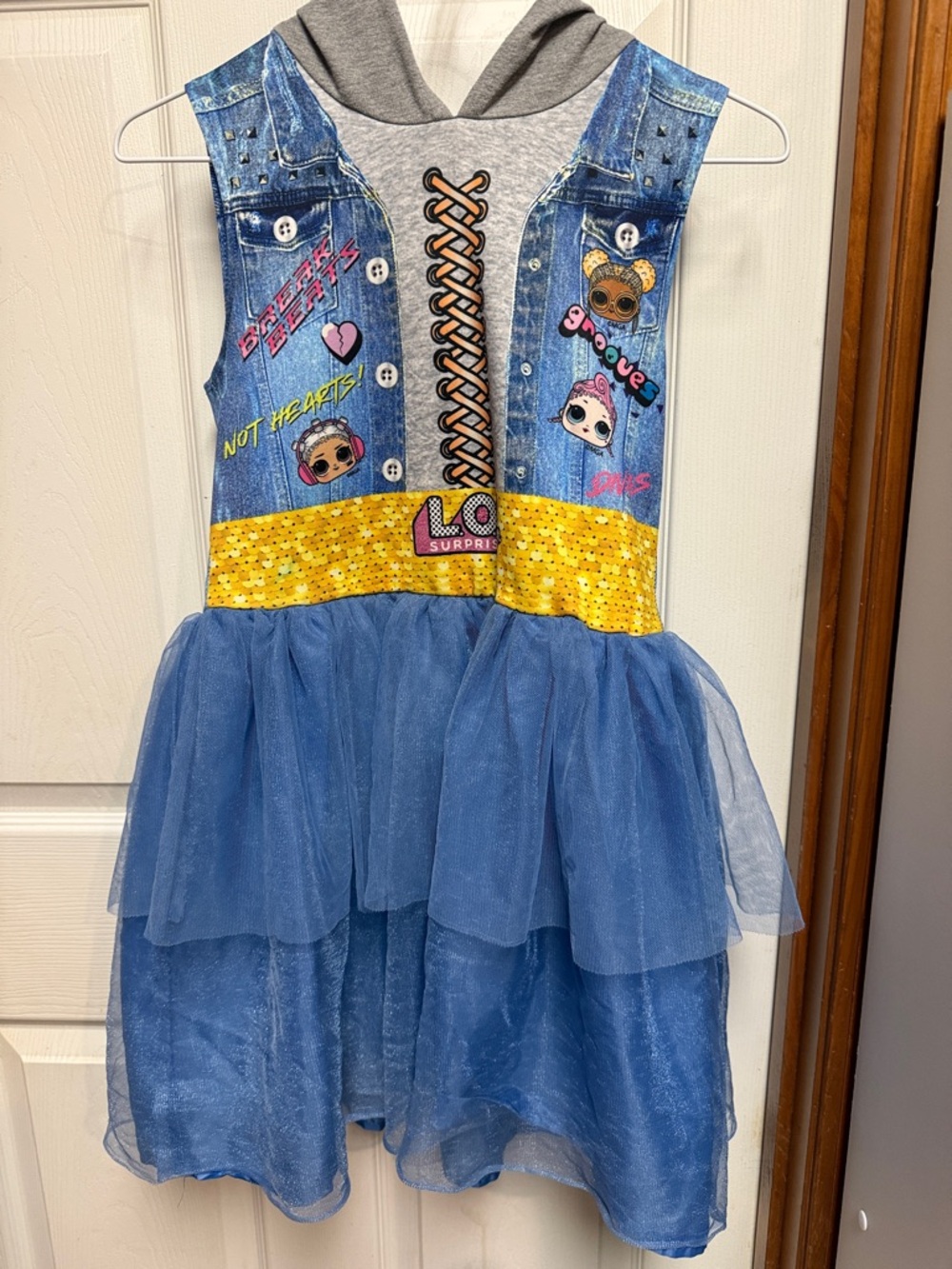 LOL Surprise Blue Tulle Hooded Dress with Sequin Waist